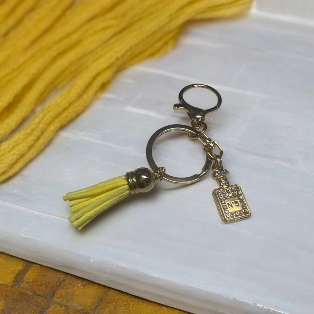 Yellow Tassel Keychain